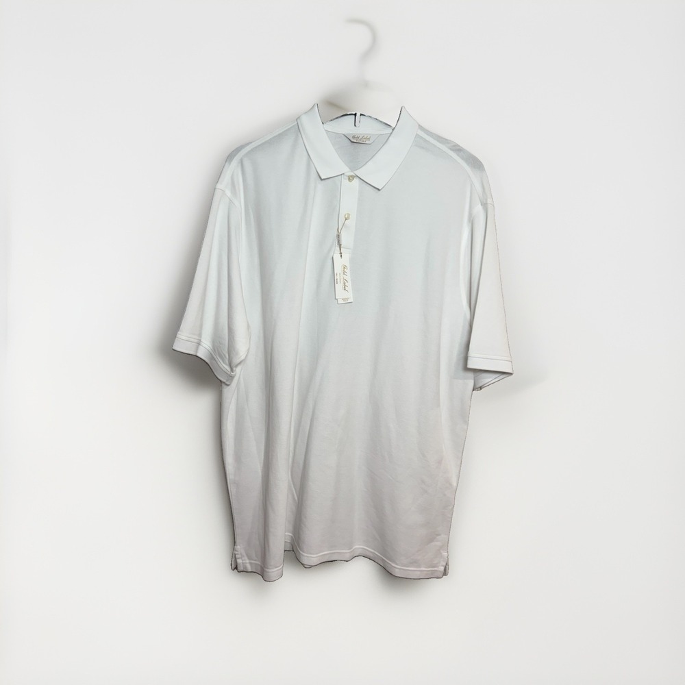 Roundtree Yorke Gold Label Mens 3XB White Supima Cotton Polo Shirt BIG NEW F202